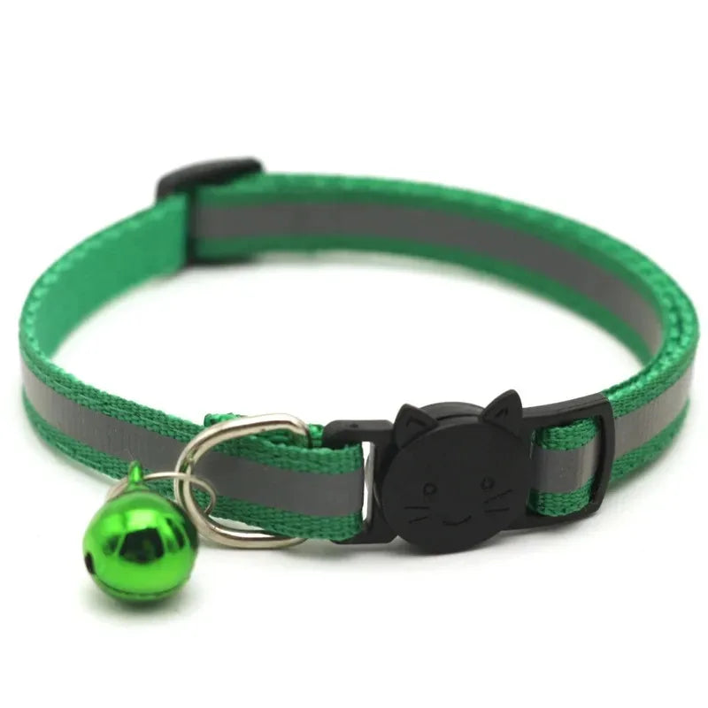 10Pcs Wholesale Collars for Cat Collar With Bell Adjustable Necklace Cat Puppy kitten Collar Dropshipping Pet Cats Collar