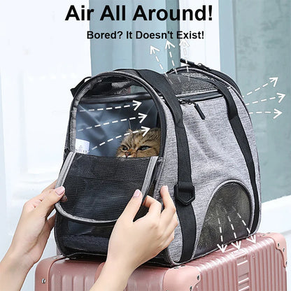 Cat Bags Portable Puppy Dog Carrier Bag Cats Handbag Mesh Breathable Foldable Travel Pet Bag Pet Carrying Supplies