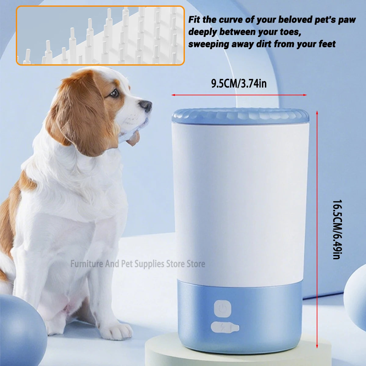 Pet Foot Washing Machine Electric Pet Paw Cleaner Automatic Dog Quick Cleaner Pet Paw Portable Low Noise Waterproof Foot Cup