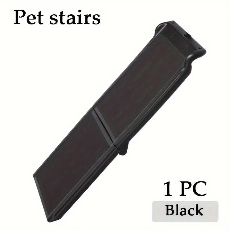 KEMORELA 70/42 Long Folding Pet Ramp Stair For Cars Trucks & SUVs -Fits Large Dogs With Side Rails.Supports 150 lbs.Easy ToStore