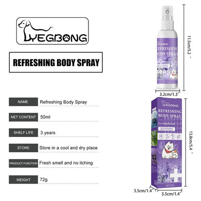 Lavender Oil Dog Deodorizer Spray Long Lasting Puppies Cats Dogs for Smelly Deodorizing Perfume Spray Remove Odor Freshing Air