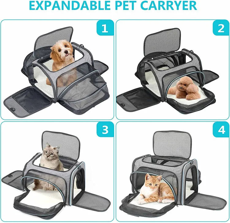 Pet Carrier Bag Foldable Small Dog Charter Carrying Cat Out Bag Expansion Pet Bag Mesh Breathable Expansion Foldable Handheld C