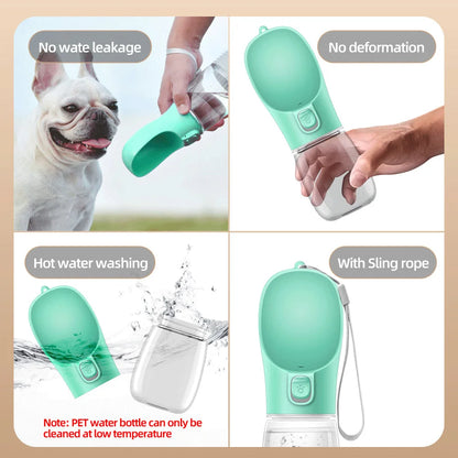 Pet Portable Big Dog Water Bottle for Small Large Dogs Outdoor Hiking Leakproof Puppy Drinking Bowls Golden Retriever Supplies