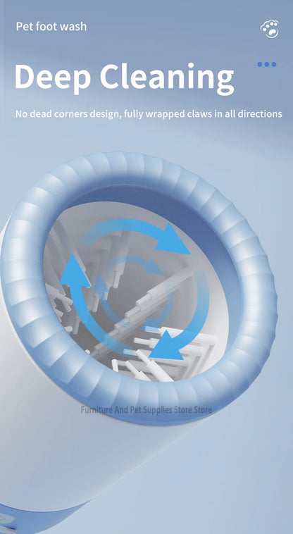 Pet Foot Washing Machine Electric Pet Paw Cleaner Automatic Dog Quick Cleaner Pet Paw Portable Low Noise Waterproof Foot Cup