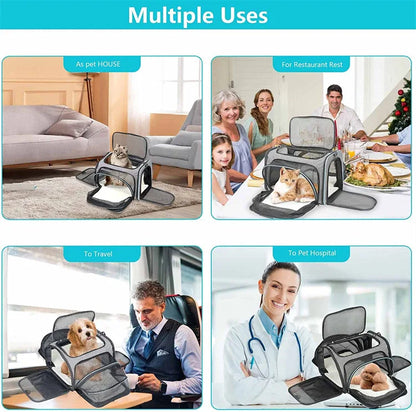 Pet Carrier Bag Foldable Small Dog Charter Carrying Cat Out Bag Expansion Pet Bag Mesh Breathable Expansion Foldable Handheld C