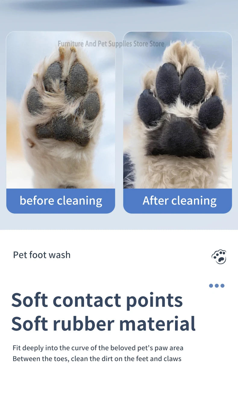 Pet Foot Washing Machine Electric Pet Paw Cleaner Automatic Dog Quick Cleaner Pet Paw Portable Low Noise Waterproof Foot Cup