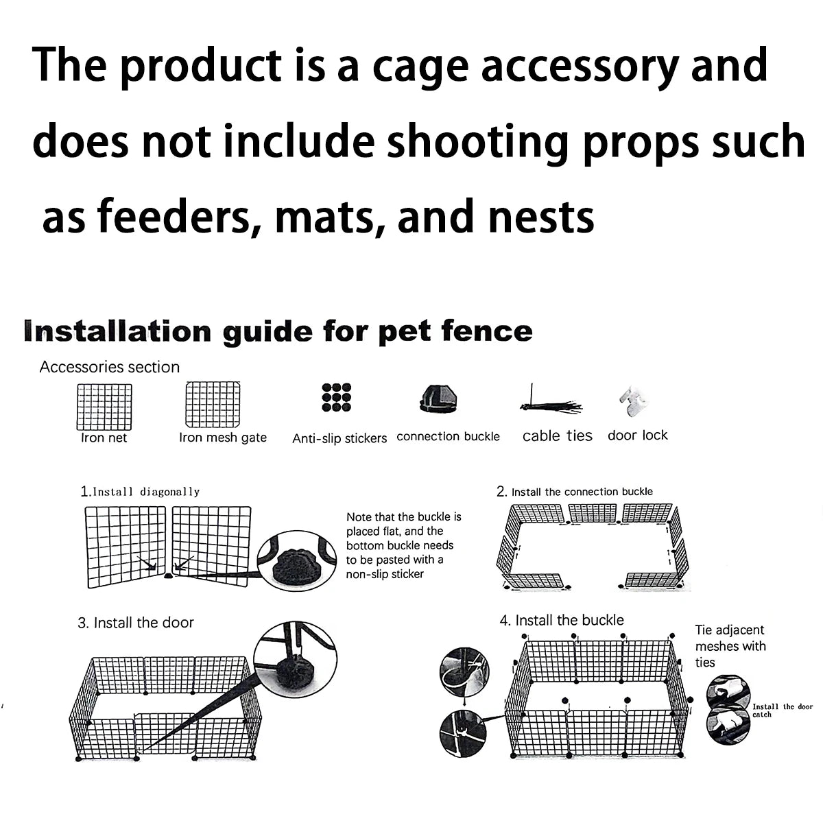 Pet Fence Dog Cage Indoor Encrypted Iron Mesh Fence Cat Cage Free Splicing Rabbit Guinea Pig Chinchilla Fence