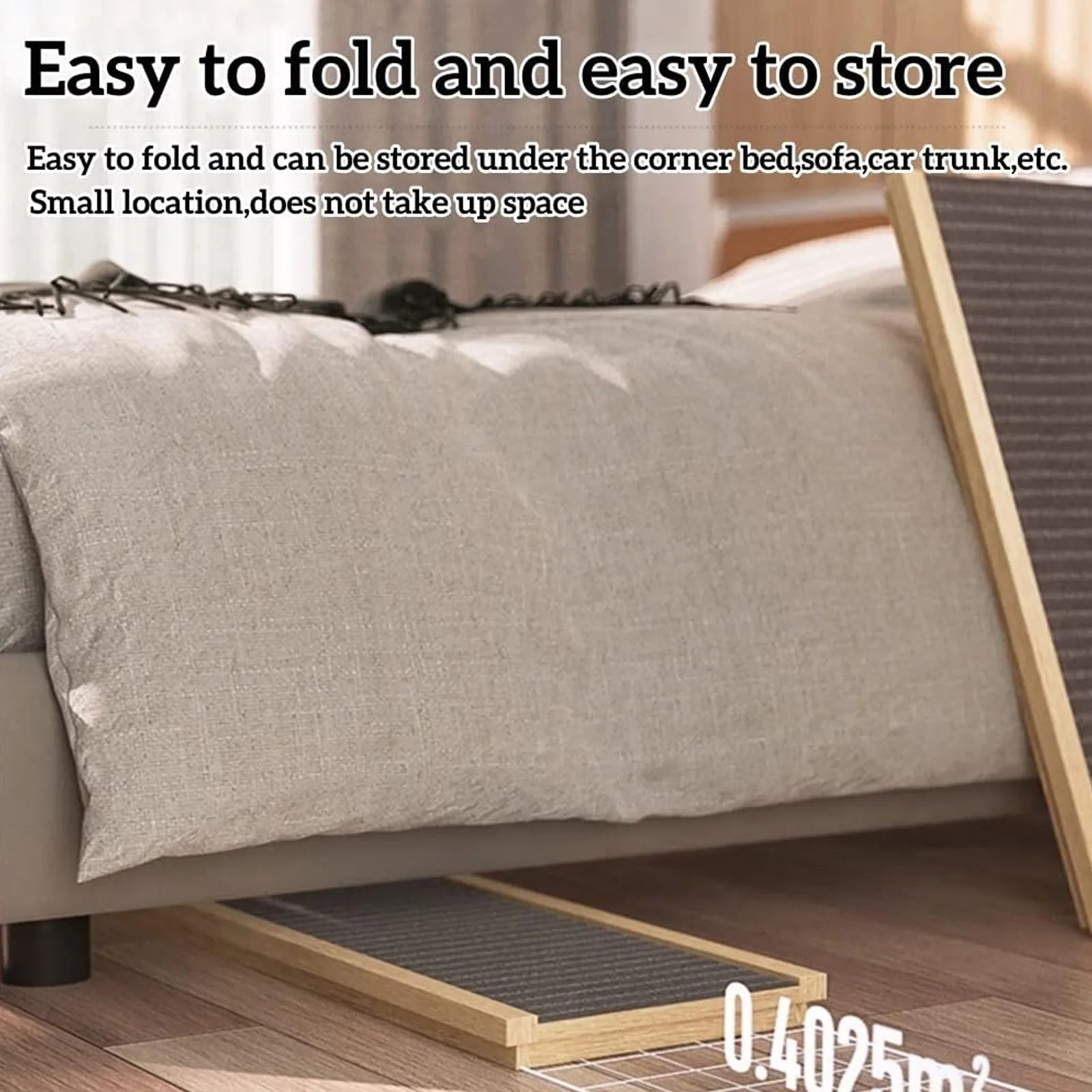 70cm/100cm Solid Wooden Dog Ramp, Non-slip Safety Carpet Ladders, Pets Surface Access Stair for Cars Travel - Height Adjustable