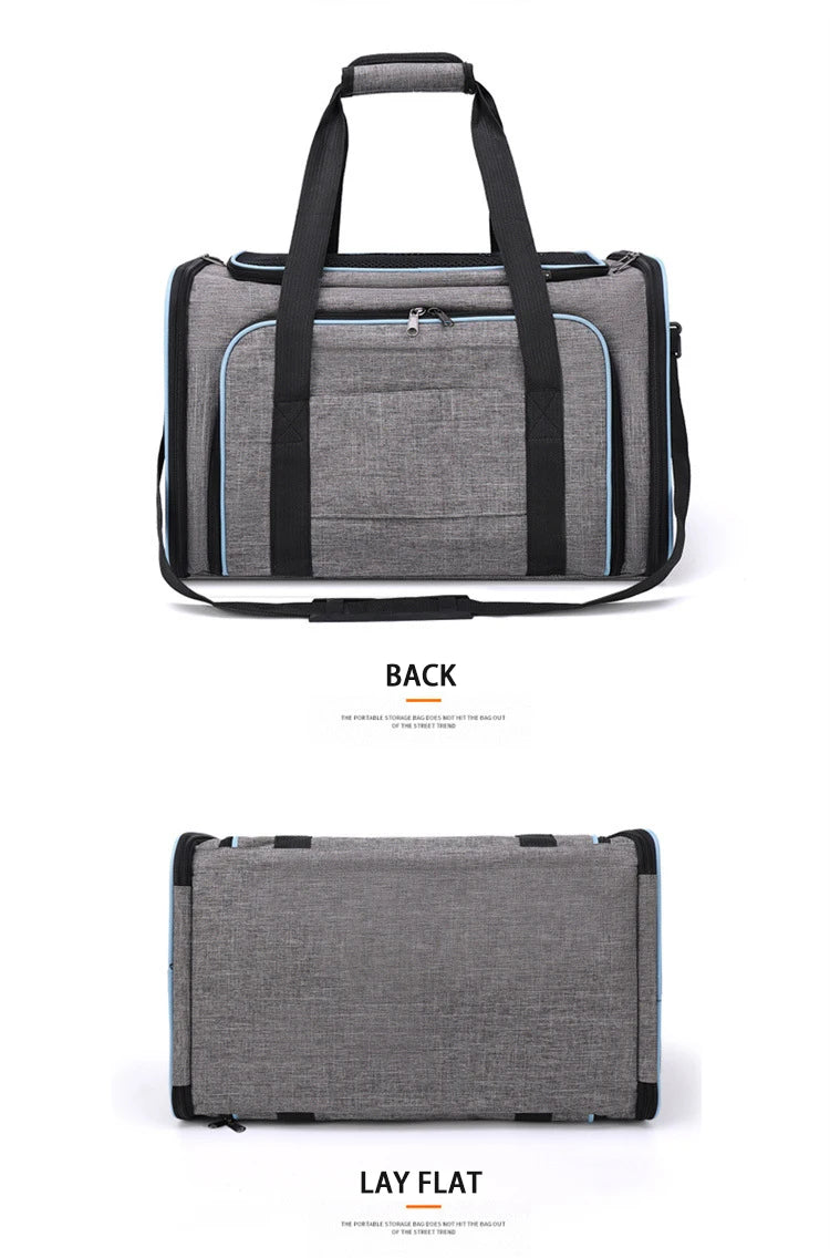 Pet Carrier Bag Foldable Small Dog Charter Carrying Cat Out Bag Expansion Pet Bag Mesh Breathable Expansion Foldable Handheld C
