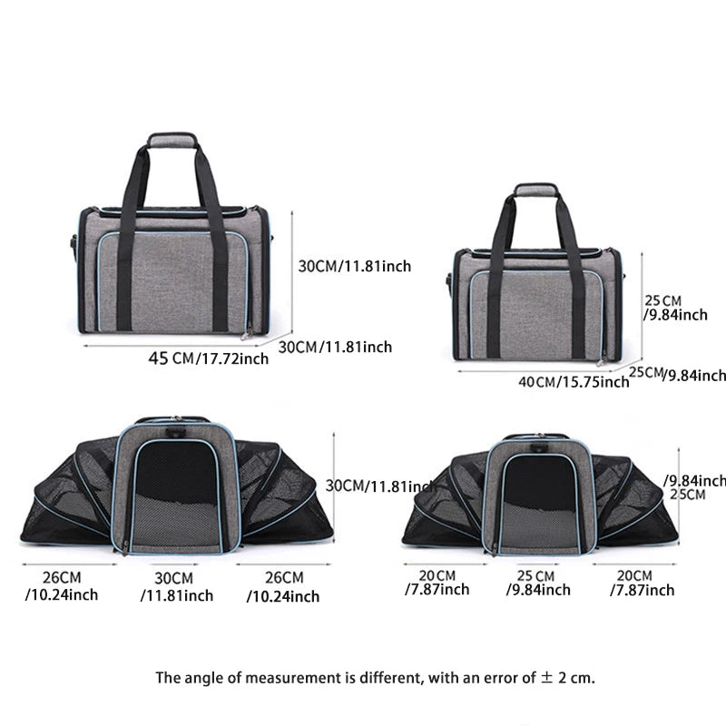 Pet Carrier Bag Foldable Small Dog Charter Carrying Cat Out Bag Expansion Pet Bag Mesh Breathable Expansion Foldable Handheld C