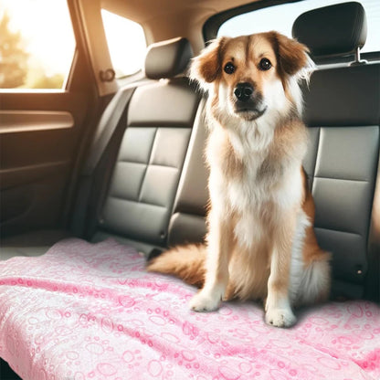 1pcs Ultra-Soft Paw Print Dog Blankets - Machine Washable, Cozy Pet Pillow Pads for Indoor & Outdoor Use - Ideal for Small to La