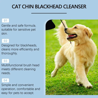 Cat Chin Cleaner 30g Blackhead Cleaning Lotion Pet Chin Acne Care Brush Dog Cat Grooming Supplies Tooth Stain Remover for Pets