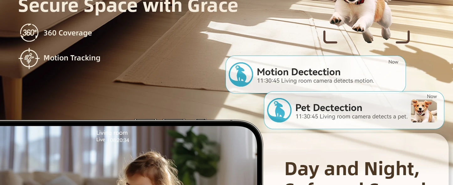 Blurams 360° Indoor Pet Camera with 2-Way Talk
