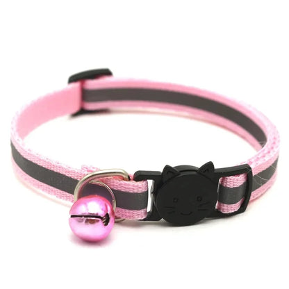 10Pcs Wholesale Collars for Cat Collar With Bell Adjustable Necklace Cat Puppy kitten Collar Dropshipping Pet Cats Collar