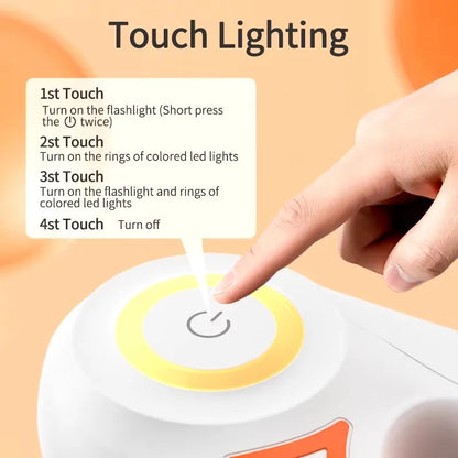 5M Automatic Retractable Dog Leash with Led Flashlight Durable Nylon Lead for Pet Dogs Adjustable Walking Running Rope