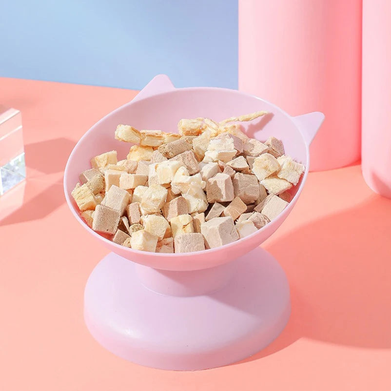 Popular pet cats and dogs feeding water bowls, high feet inclined mouth bowls, scientific design of pet supplies