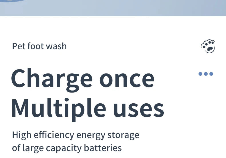 Pet Foot Washing Machine Electric Pet Paw Cleaner Automatic Dog Quick Cleaner Pet Paw Portable Low Noise Waterproof Foot Cup