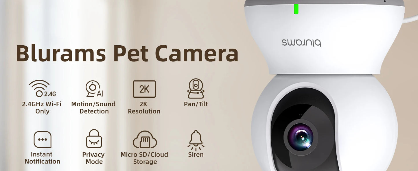 Blurams 360° Indoor Pet Camera with 2-Way Talk