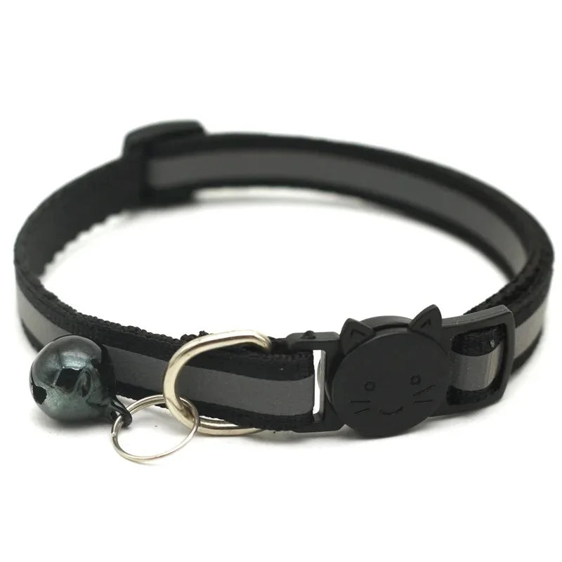 10Pcs Wholesale Collars for Cat Collar With Bell Adjustable Necklace Cat Puppy kitten Collar Dropshipping Pet Cats Collar