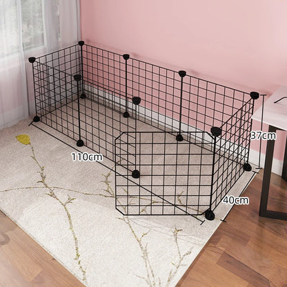 Pet Fence Dog Cage Indoor Encrypted Iron Mesh Fence Cat Cage Free Splicing Rabbit Guinea Pig Chinchilla Fence