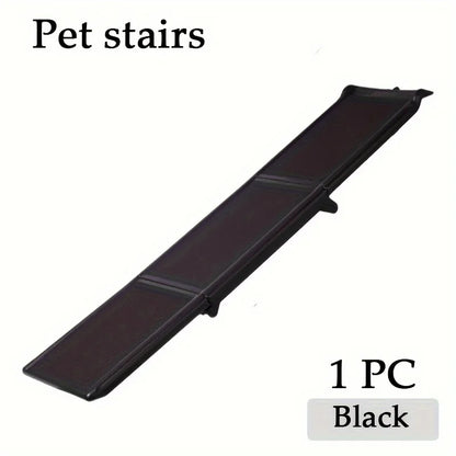 KEMORELA 70/42 Long Folding Pet Ramp Stair For Cars Trucks & SUVs -Fits Large Dogs With Side Rails.Supports 150 lbs.Easy ToStore