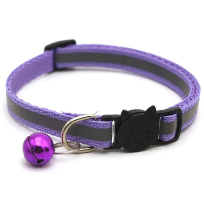 10Pcs Wholesale Collars for Cat Collar With Bell Adjustable Necklace Cat Puppy kitten Collar Dropshipping Pet Cats Collar
