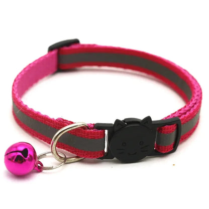 10Pcs Wholesale Collars for Cat Collar With Bell Adjustable Necklace Cat Puppy kitten Collar Dropshipping Pet Cats Collar