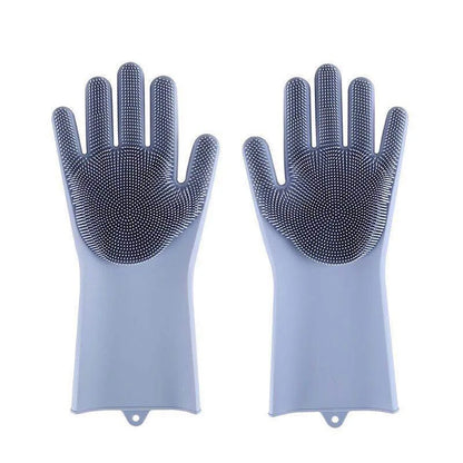 Pet Grooming Gloves Dog Cat Bathing Cleaning Glove Shampoo Scrubber Clean Soft Silicone Hair Removal Glove Hand Skin Protection