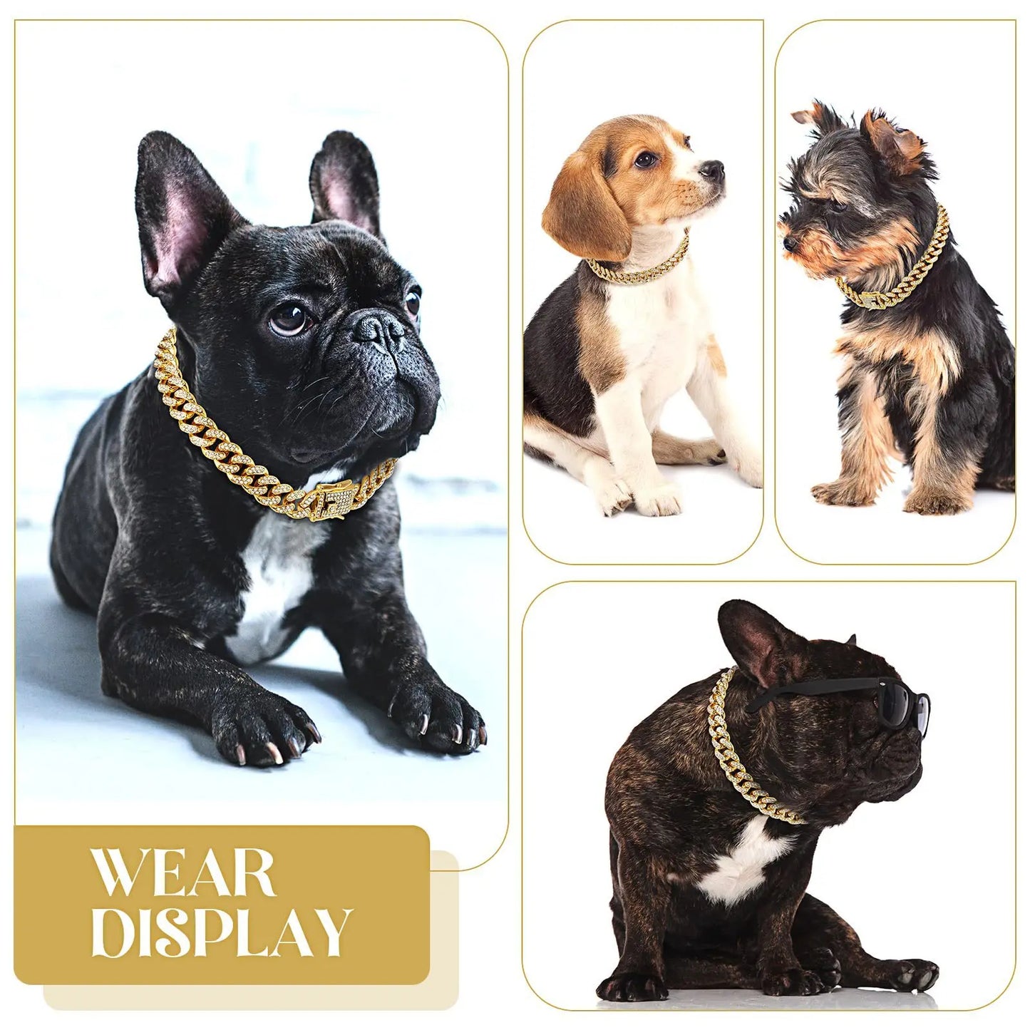 Luxury Diamond Cuban Collar for Pets with Secure Buckle