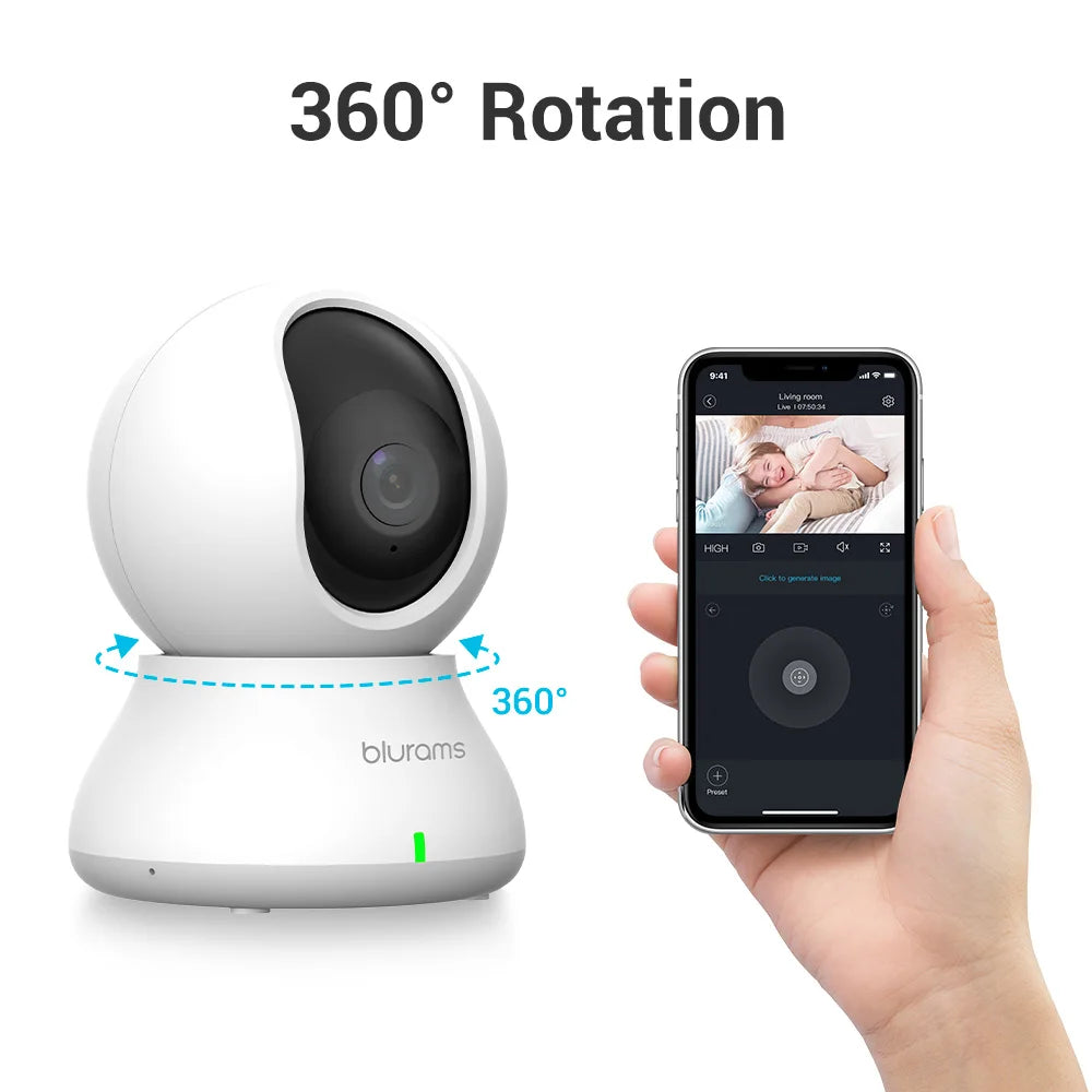 Blurams 360° Indoor Pet Camera with 2-Way Talk